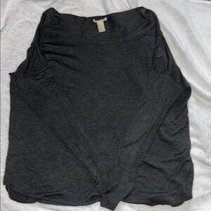 H&M Gray Long Sleeve T-Shirt Relaxed Fit